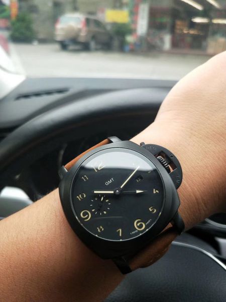 Классический 00441 Ceramica автоматические машины P9001 коричневый кожаный бизнес Марка мужские часы