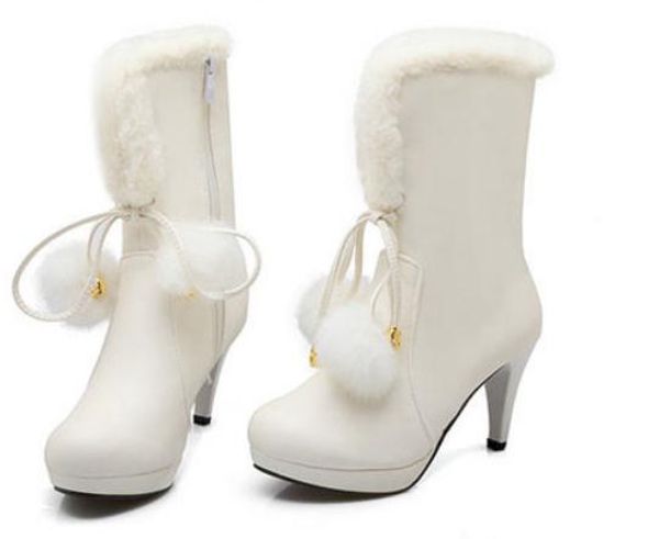 send 2018 new style winter high heel fine heel korean women middle barrel boots, Black
send 2018 new style winter high heel fine heel korean women middle barrel boots, Black