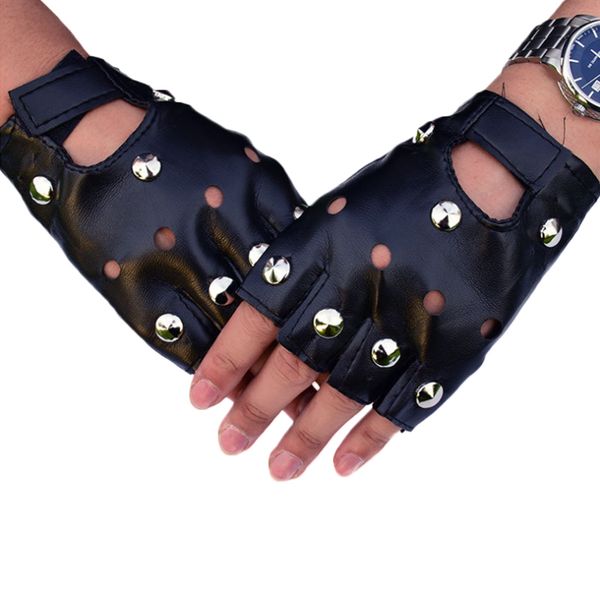 fashion men black handsome gloves accessories pu leather gloves round nail half finger fingerless patchwork stage, Blue;gray
fashion men black handsome gloves accessories pu leather gloves round nail half finger fingerless patchwork stage, Blue;gray