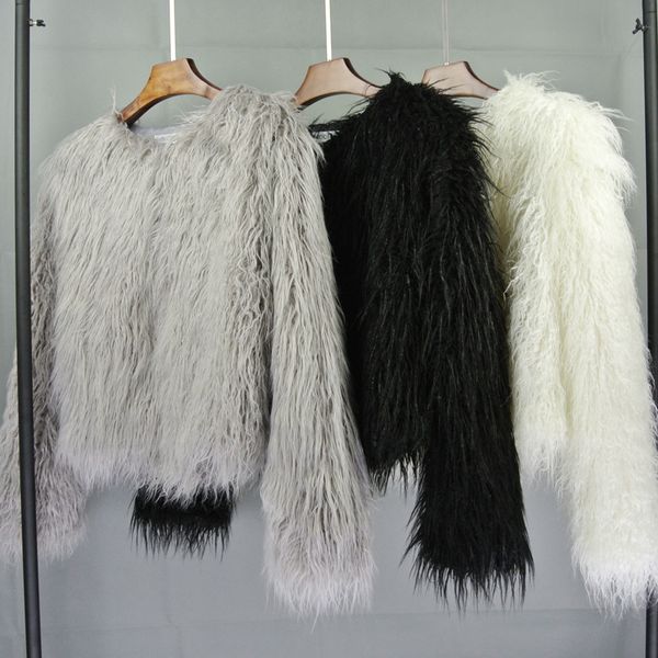 women's fur & faux fashion autumn &winter clothes imitation mongolia sheep clothing short coat, Black
women's fur & faux fashion autumn &winter clothes imitation mongolia sheep clothing short coat, Black