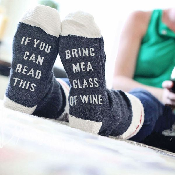 custom wine socks if you can read this bring me a glass of wine socks autumn spring fall 2018 new arrival, Black
custom wine socks if you can read this bring me a glass of wine socks autumn spring fall 2018 new arrival, Black
