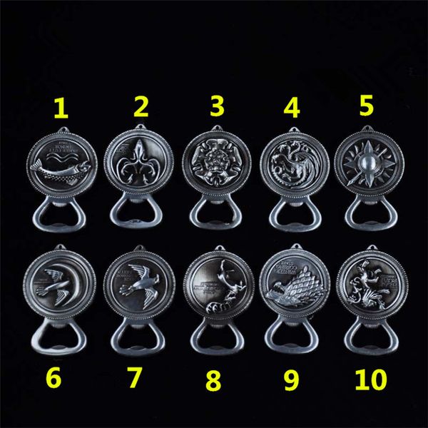 

bulk lots 7cm song of ice and fire keychains keyrings bottle opener home decor kitchen accessories party supplies wedding decorations t1i663