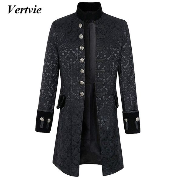 vertvie men steampunk brocade jacket male vintage long sleeve jacket gothic steampunk vintage victorian coat, Black;brown
vertvie men steampunk brocade jacket male vintage long sleeve jacket gothic steampunk vintage victorian coat, Black;brown