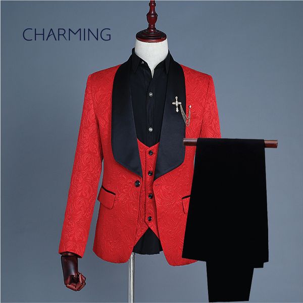 formal suits for men shawl collar design jacquard fabric suitable for wedding host singer mens suit mens 3 piece suits (jacket + vest + pant, Black;gray
formal suits for men shawl collar design jacquard fabric suitable for wedding host singer mens suit mens 3 piece suits (jacket + vest + pant, Black;gray