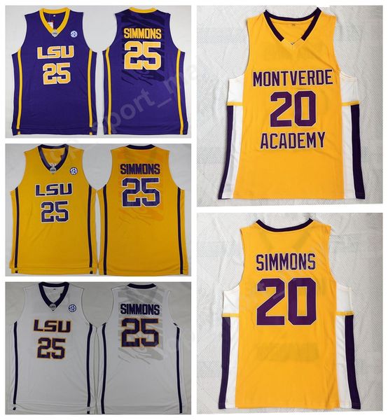 high school montverde academy eagles ben simmons jersey 20 men basketball lsu tigers college 25 simmons jersey sticthed white yellow purple, Black
high school montverde academy eagles ben simmons jersey 20 men basketball lsu tigers college 25 simmons jersey sticthed white yellow purple, Black