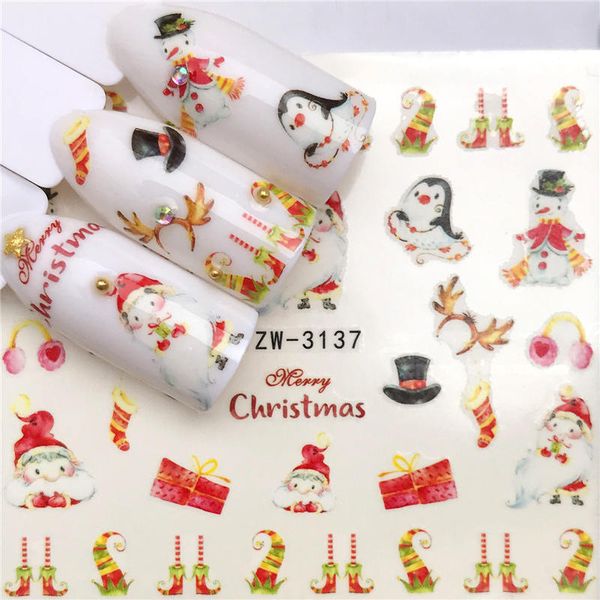 ywk 1 sheet nail stickers water transfer sticker snowman / new year gift nail art slider manicure decoration, Black
ywk 1 sheet nail stickers water transfer sticker snowman / new year gift nail art slider manicure decoration, Black