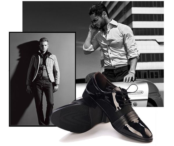 2018 new mens dress shoes luxury classic leather derby shoes men's business oxfords party casual pointed toes black brown shoes big siz
2018 new mens dress shoes luxury classic leather derby shoes men's business oxfords party casual pointed toes black brown shoes big siz
