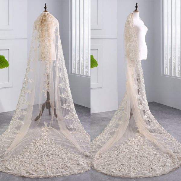 luxury cathedral length bridal veils lace squins beaded ivory champage sparkly long wedding veils bridal accessories f0519, Black
luxury cathedral length bridal veils lace squins beaded ivory champage sparkly long wedding veils bridal accessories f0519, Black