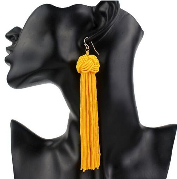 new new europe and the united states new fashion style bohemia hand-knitted ball long fringe earrings women fashion personality sales, Silver 
new new europe and the united states new fashion style bohemia hand-knitted ball long fringe earrings women fashion personality sales, Silver