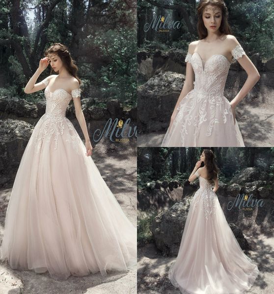 milva bridal 2019 lace wedding dresses sweetheart appliques backless a line wedding dresses vestidos de novia customized bridal gowns, White
milva bridal 2019 lace wedding dresses sweetheart appliques backless a line wedding dresses vestidos de novia customized bridal gowns, White