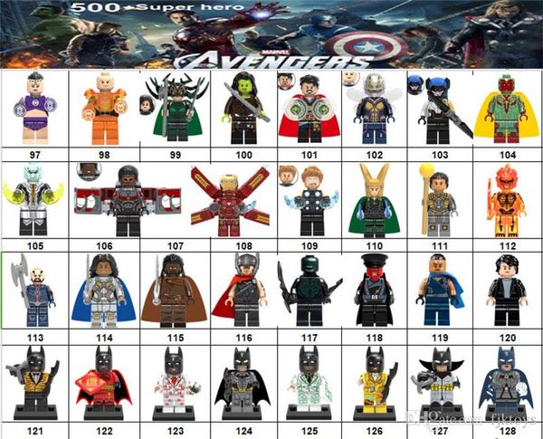 Wholsale супер герой мини цифры Marvel Мстители DC Лига справедливости Чудо-женщина Дэдпул Бэтмен Человек-Паук Халк строительные блоки дети подарки
Wholsale супер герой мини цифры Marvel Мстители DC Лига справедливости Чудо-женщина Дэдпул Бэтмен Человек-Паук Халк строительные блоки дети подарки