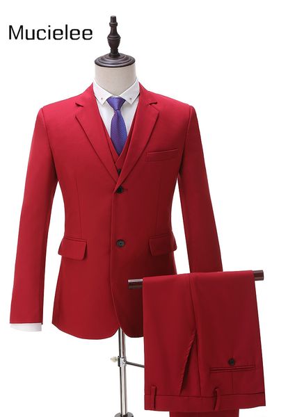 real red blazer hombre men tuxedo masculino slim fit wedding suits for men groom (jacket+pants+vest, White;black
real red blazer hombre men tuxedo masculino slim fit wedding suits for men groom (jacket+pants+vest, White;black