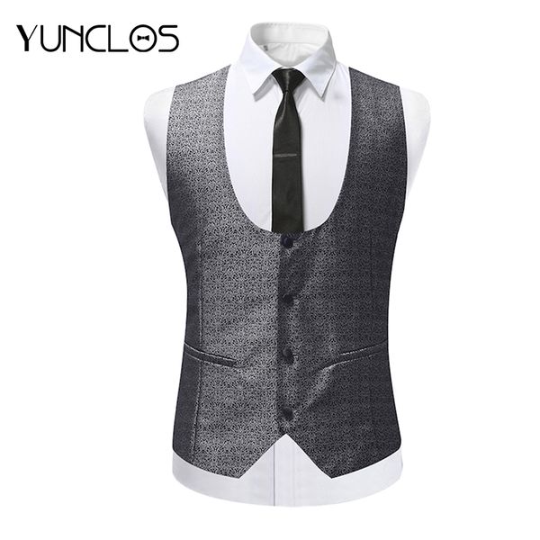yunclos 2018 slim fit men suit vest wedding party suit vest waistcoat formal casual printed single breast colete masculino, Black;white
yunclos 2018 slim fit men suit vest wedding party suit vest waistcoat formal casual printed single breast colete masculino, Black;white