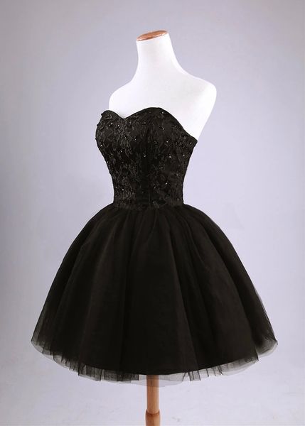 black mini short tulle party dresses pretty strapless beading lace-up back short homecoming dress sweet 16 dresses, Red;white
black mini short tulle party dresses pretty strapless beading lace-up back short homecoming dress sweet 16 dresses, Red;white