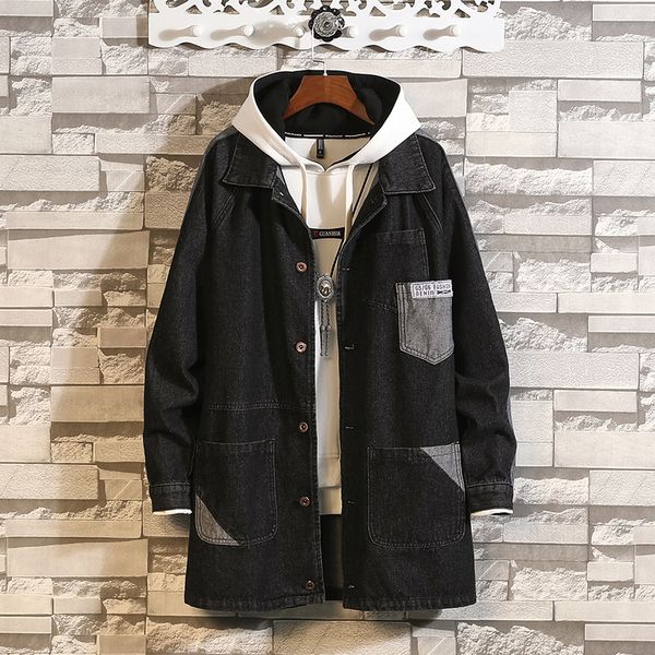 2018 autumn fashion men denim trench coat 5xl oversized windbreaker pockets men long jacket coats male overcoat #052, Tan;black
2018 autumn fashion men denim trench coat 5xl oversized windbreaker pockets men long jacket coats male overcoat #052, Tan;black