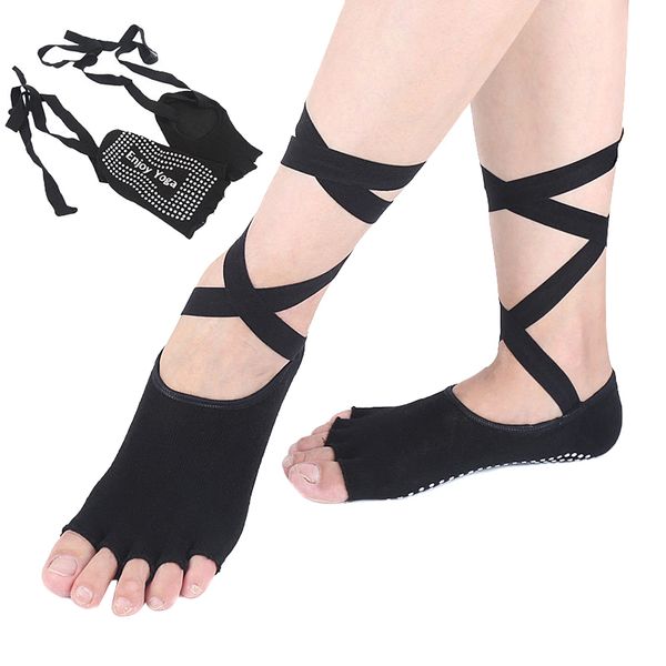 1pair women anti slip bandage cotton sports yoga socks ventilation pilates ballet dance socks asd88, Black
1pair women anti slip bandage cotton sports yoga socks ventilation pilates ballet dance socks asd88, Black