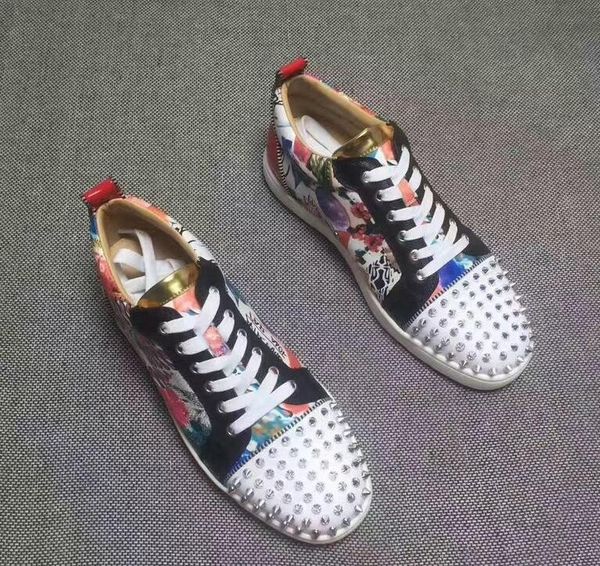 2019new spikes low sneaker red bottom shoes women,men trainers luxury party leather junior lace-up spikes red sole, Black
2019new spikes low sneaker red bottom shoes women,men trainers luxury party leather junior lace-up spikes red sole, Black