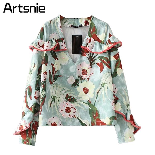 artsnie green boho floral print elegant ruffles blouse women spring 2018 v neck casual shirt girls vintage blusas, White
artsnie green boho floral print elegant ruffles blouse women spring 2018 v neck casual shirt girls vintage blusas, White