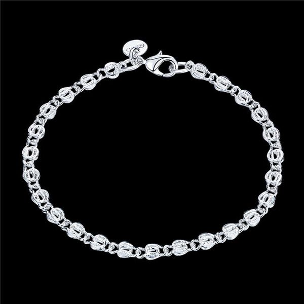 women's fashion trend 925 silver bracelet jspb505 girl women sterling silver plated beaded, strands bracelets, Black
women's fashion trend 925 silver bracelet jspb505 girl women sterling silver plated beaded, strands bracelets, Black