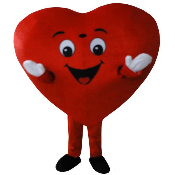 2019 new red heart of mascot costume size fancy heart mascot costume ing, Red;yellow