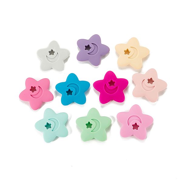 moon and star baby teethers pendant food grade silicone baby teething chewed beads silicone teethers diy nursing necklace mix colors
moon and star baby teethers pendant food grade silicone baby teething chewed beads silicone teethers diy nursing necklace mix colors