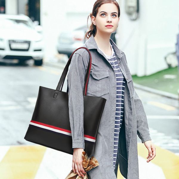 2018 women shoulder bags large capacity women shopping handbags hight quality style fashion bags with stripe
2018 women shoulder bags large capacity women shopping handbags hight quality style fashion bags with stripe