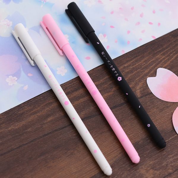 3pcs/lot japanese flower sakura plastic gel pen 0.38mm black ink pen writing refill office kids school stationery
3pcs/lot japanese flower sakura plastic gel pen 0.38mm black ink pen writing refill office kids school stationery