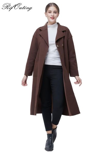 style of rifouting fashion women woolen coat original tailored collar wind coat pure color leisure trench, Tan;black
style of rifouting fashion women woolen coat original tailored collar wind coat pure color leisure trench, Tan;black
