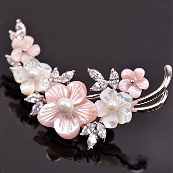 plum flower brooch for women wedding bridal jewelry with freshwater pearl & cubic zircon ladies christmas gift, Slivery;golden
plum flower brooch for women wedding bridal jewelry with freshwater pearl & cubic zircon ladies christmas gift, Slivery;golden