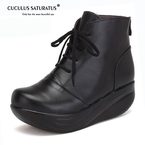 cuculus 2018 women snow boots platform genuine leather winter women's shoes lace up fur boots black warm ankle 1967
cuculus 2018 women snow boots platform genuine leather winter women's shoes lace up fur boots black warm ankle 1967