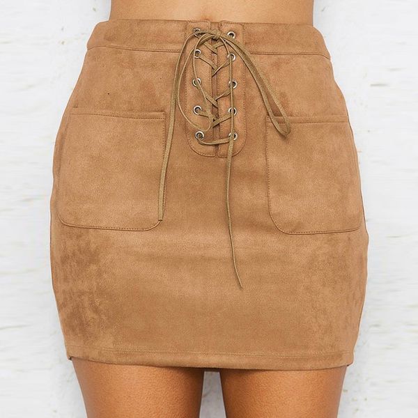 vintage lace up leather suede skirts womens bodycon skinny high waist skirt 2018 autumn pockets female mini skirts cb059, Black
vintage lace up leather suede skirts womens bodycon skinny high waist skirt 2018 autumn pockets female mini skirts cb059, Black