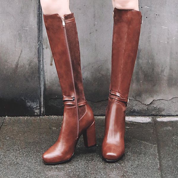 knee high boots women winter warm fur zipper boots square heels buckle fashion woman shoes 2018 black brown
knee high boots women winter warm fur zipper boots square heels buckle fashion woman shoes 2018 black brown
