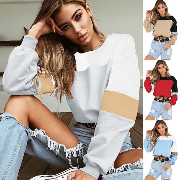 2018 New Women Spring Autumn Hoodies Long Sleeve Loose Crop Top Sweatshirt Casual Patchwork Cloth SJ5117
2018 New Women Spring Autumn Hoodies Long Sleeve Loose Crop Top Sweatshirt Casual Patchwork Cloth SJ5117