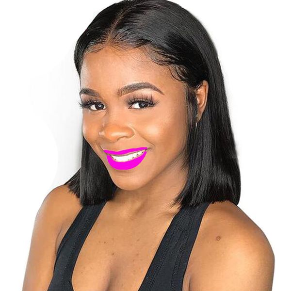 short lace front human hair wigs for black women brazilian straight remy bob wig lace frontal wig pre plucked baby hair dhgate sales, Black;brown
short lace front human hair wigs for black women brazilian straight remy bob wig lace frontal wig pre plucked baby hair dhgate sales, Black;brown