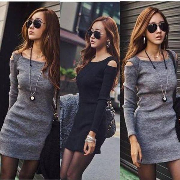 women winter knitted jumper gray sweater pullover knitwear long dress black grey colors women bodycon dresses, Black;gray
women winter knitted jumper gray sweater pullover knitwear long dress black grey colors women bodycon dresses, Black;gray