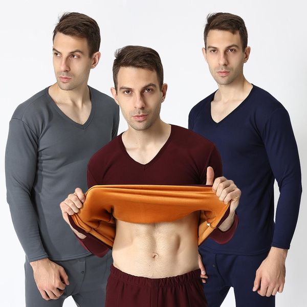 autumn and winter men fertilizer velvet padded cotton super soft v-neck thermal shirts long thermal underwear, Black;brown
autumn and winter men fertilizer velvet padded cotton super soft v-neck thermal shirts long thermal underwear, Black;brown