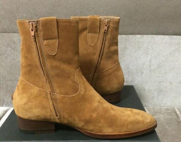 2016sale high end factory customized handmade s l p london qing-zhilong fashion catwalk suede chelsea zipper high boot, Black
2016sale high end factory customized handmade s l p london qing-zhilong fashion catwalk suede chelsea zipper high boot, Black
