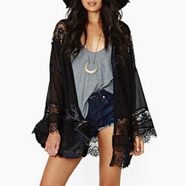 plus size 2018 women chiffon kimono beach outwear summer lace floral crochet cardigan beach oversized blouses shirts, White
plus size 2018 women chiffon kimono beach outwear summer lace floral crochet cardigan beach oversized blouses shirts, White