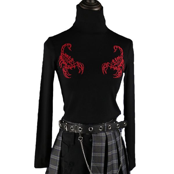 2018 новый хэллоуин ретро готический китайский стиль скорпион вышитый высокий воротник длинные рукава хлопок футболка печатная рубашка, White
2018 новый хэллоуин ретро готический китайский стиль скорпион вышитый высокий воротник длинные рукава хлопок футболка печатная рубашка, White