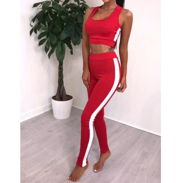 New Fashion 2 Piece Clothing Set Women Crop Top And Pants Suit Ladies Sexy Leisure Two Piece Stripe Tracksuit Female
New Fashion 2 Piece Clothing Set Women Crop Top And Pants Suit Ladies Sexy Leisure Two Piece Stripe Tracksuit Female