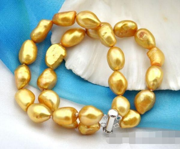 gt;>>2strands 8" 8*11mm baroque golden freshwater pearl bracelet, Golden;silver
gt;>>2strands 8" 8*11mm baroque golden freshwater pearl bracelet, Golden;silver