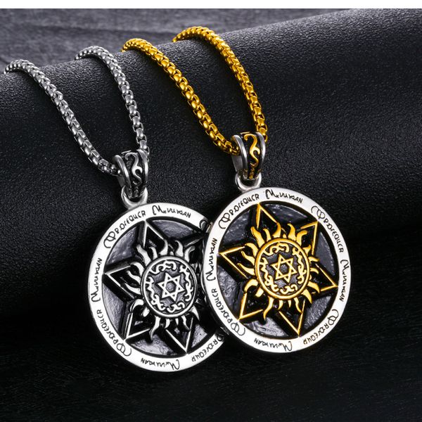 fashion jewelry six stars round pendants necklaces for men stainless steel necklace for men, Silver
fashion jewelry six stars round pendants necklaces for men stainless steel necklace for men, Silver
