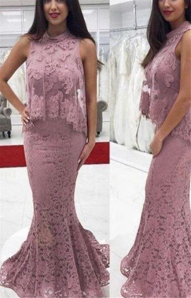 fashionable lace high collar neckline mermaid prom dress with lace appliques two pieces evening dress with wraps, Black
fashionable lace high collar neckline mermaid prom dress with lace appliques two pieces evening dress with wraps, Black