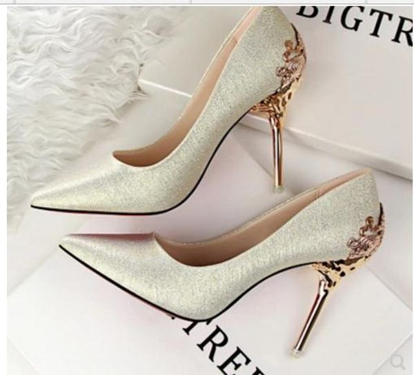 send single shoes female wedding shoes pointed end high heels shoes, Black 
send single shoes female wedding shoes pointed end high heels shoes, Black