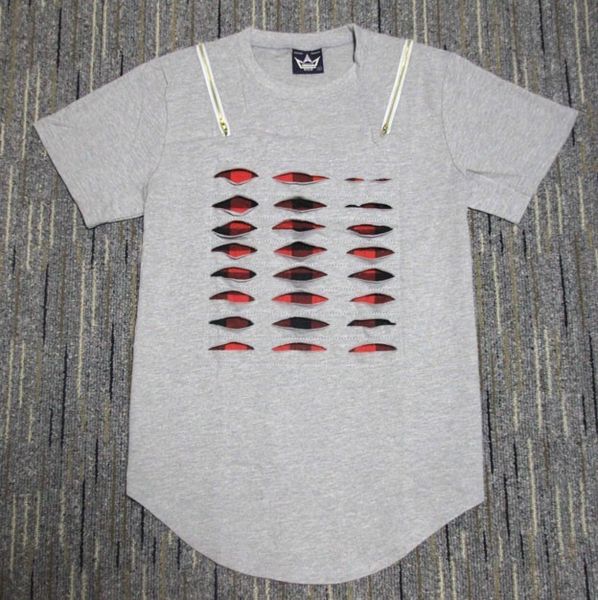 men plain destroy broken t-shirt back holes summer long tshirt tees kanye style street, White;black
men plain destroy broken t-shirt back holes summer long tshirt tees kanye style street, White;black