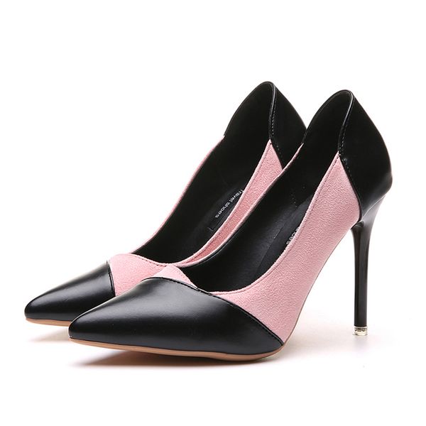 high heels seude pu leather women dress pumps pointed toe wedding party shoes fashion delicate mixed color black
high heels seude pu leather women dress pumps pointed toe wedding party shoes fashion delicate mixed color black