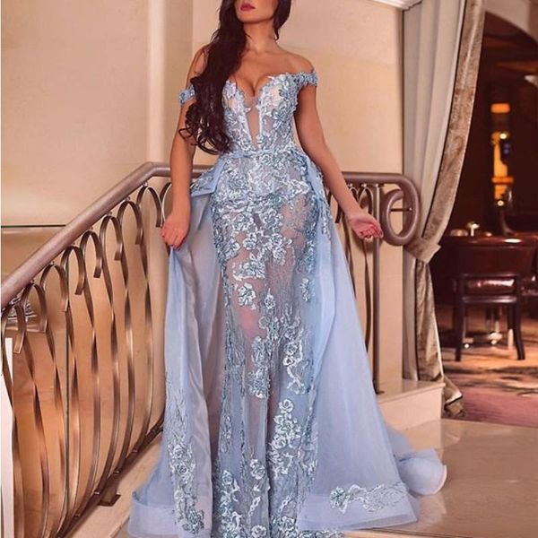 dubai mermaid prom dress with detachable overskirt off shoulder sleeveless lace appliques party gowns formal evening dress, Black
dubai mermaid prom dress with detachable overskirt off shoulder sleeveless lace appliques party gowns formal evening dress, Black