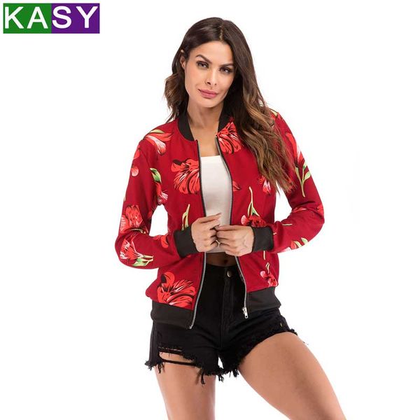 women casual floral print zipper clothes jacket female new autumn color matching vertical stripes baseball uniform jacket, Black;brown
women casual floral print zipper clothes jacket female new autumn color matching vertical stripes baseball uniform jacket, Black;brown