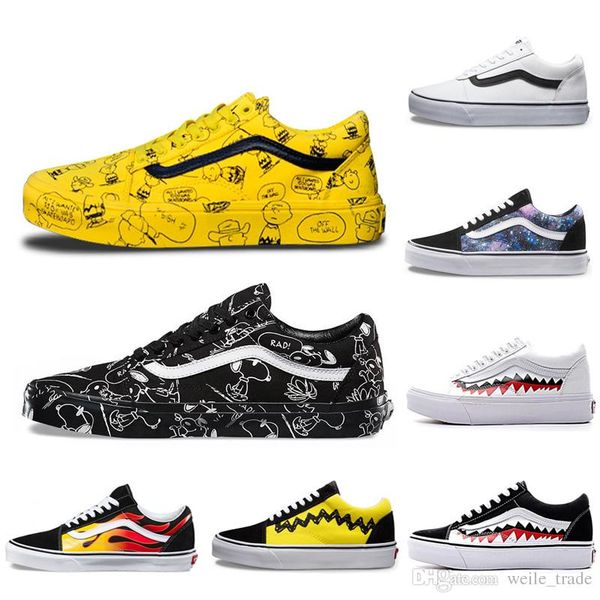 2018 old skool sharktooth mens womend casual shoes rock flame yacht club peanuts skateboard canvas sports designer sneakers chaussures, Black
2018 old skool sharktooth mens womend casual shoes rock flame yacht club peanuts skateboard canvas sports designer sneakers chaussures, Black