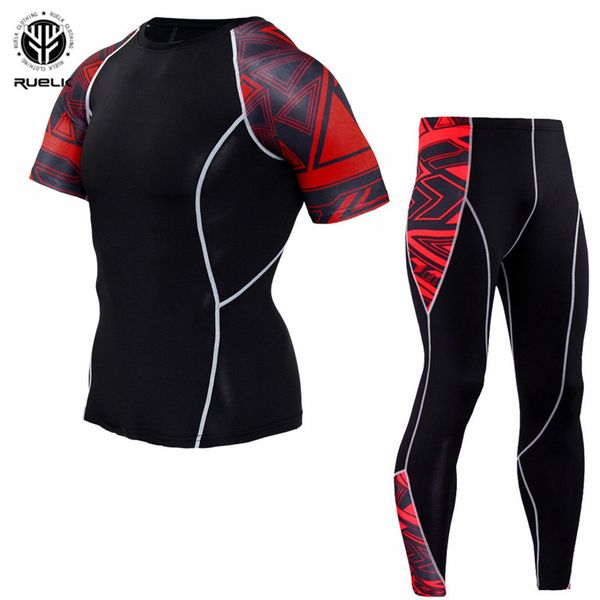 ruelk 2018 men's quick-drying pants suit elastic compression men's t-shirt trousers tights wicking short-sleeved + trousers, Gray
ruelk 2018 men's quick-drying pants suit elastic compression men's t-shirt trousers tights wicking short-sleeved + trousers, Gray